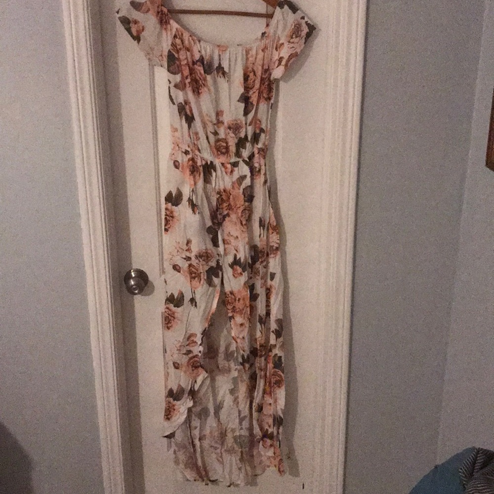 Beautiful floral maxi dress with shorts.